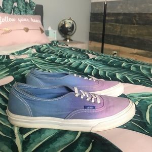 Ombre Vans: purple, blue, white